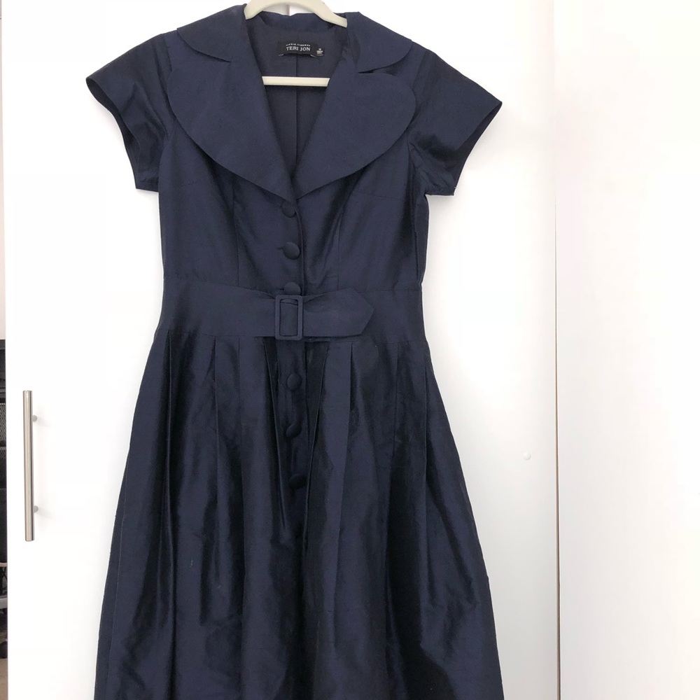 Teri Jon Navy Blue Dress -Size 10.